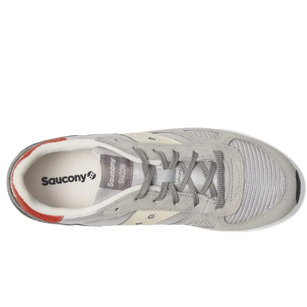 SAUCONY SHADOW ORIGINAL (LITTLE BIG KID) SNEAKER, GREY/RED, 13 US UNISEX